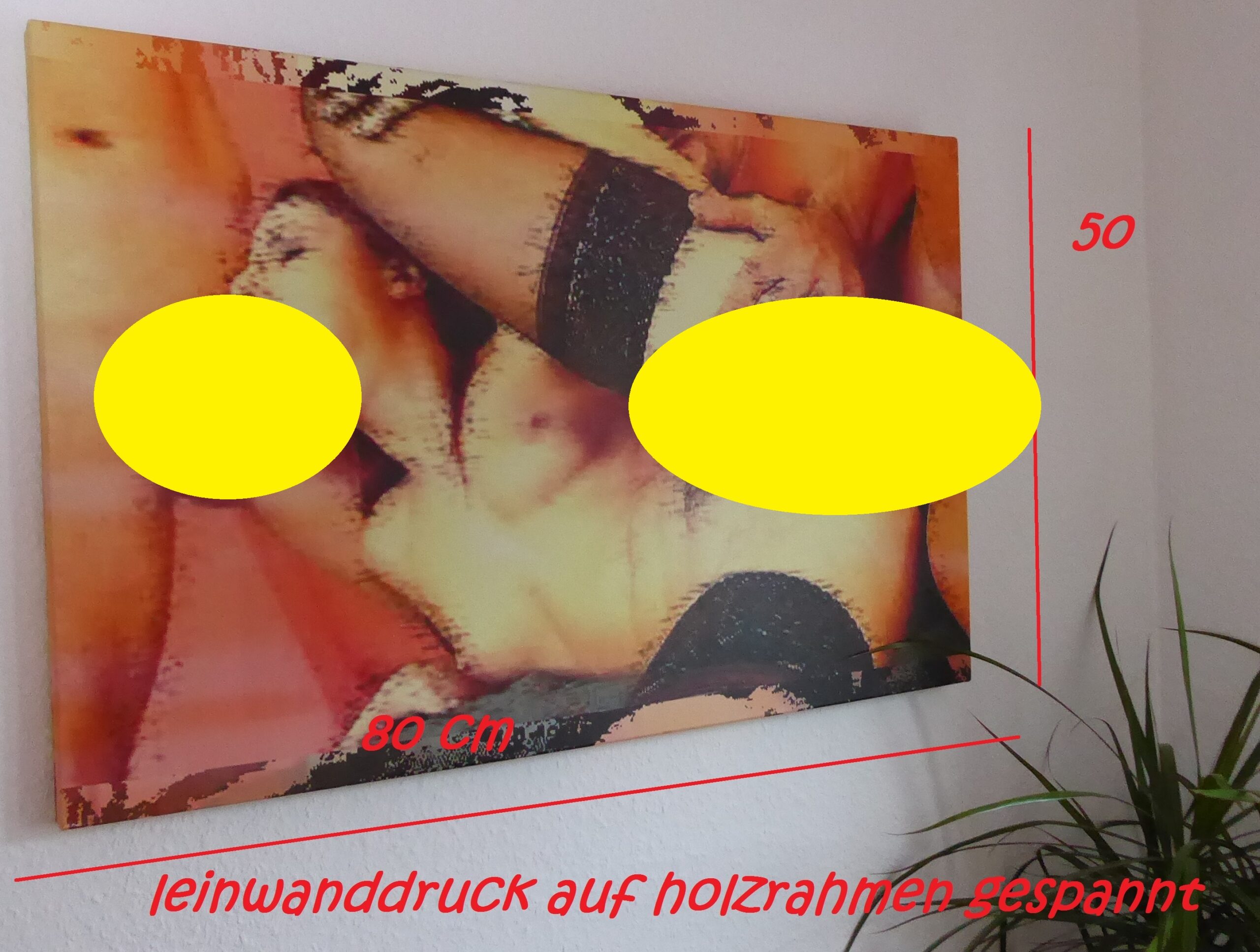 2 Erotische Bilder auf Leinwanddruck im Impressionismusstil